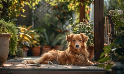 garten hundesicher machen schatten rueckzugsort hund